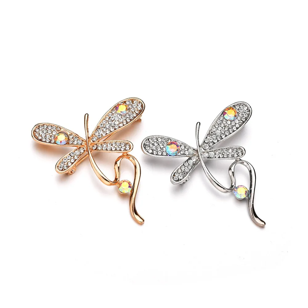 

Crystal Cartoon Brooch Enamel Butterfly Dragonfly Rhinestone Pin Women Men Corsage Badge Broaches Fashion Vintage Jewelry Gift