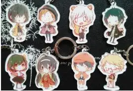 8pcs set 2 шт./компл. Хаоса аниме дазай Осаму Накаджима Ацуши Edogawa Ranpo Doppo брелок для ключей - Цвет: 8pcs set