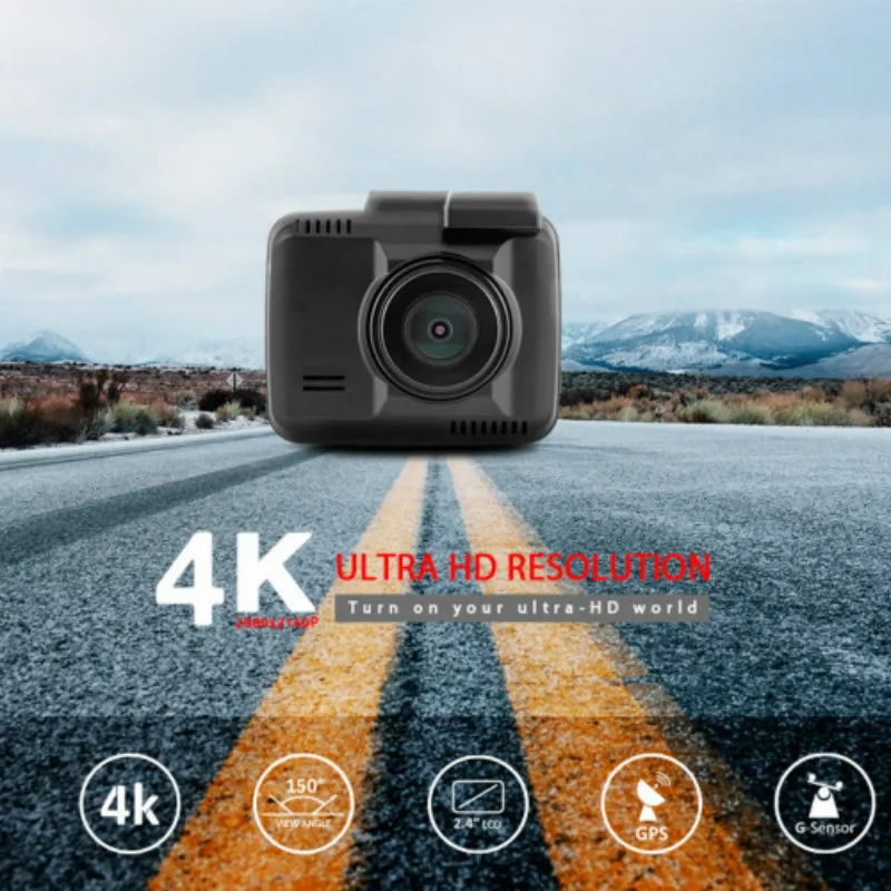 

2.4" Car DVR Vehicle GPS Track Recorder HD 4K WIFI Driving 1080P Dash Cam Camera Cycle Insurance G-sensor Detection Display
