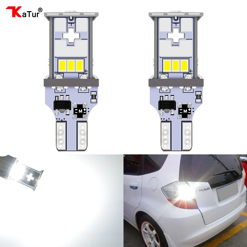 Katur 2x T15 W16W LED Canbus No Error 1200Lm 921 912 T16 Car Bulb Backup Reverse Light 6500K White 12V Auto Exterior Lamps Bulbs |