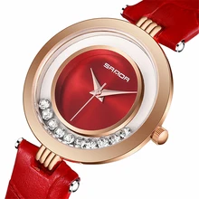 SANDA Luxury Women Watches Fashion Simple Watches Quartz Clock Women’s Leather Strap Watch Ladies Wrist watch SDP245