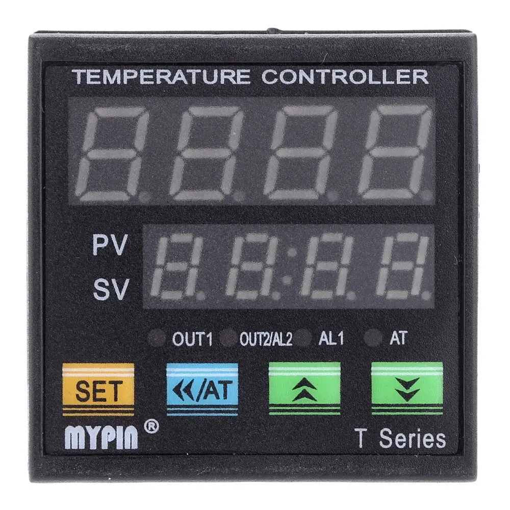 

Digital Temperature Controller LED PID Thermometer Heating Cooling Control VSR 2 Alarm Relay 0-10V Analog Quantity Output TC/RTD