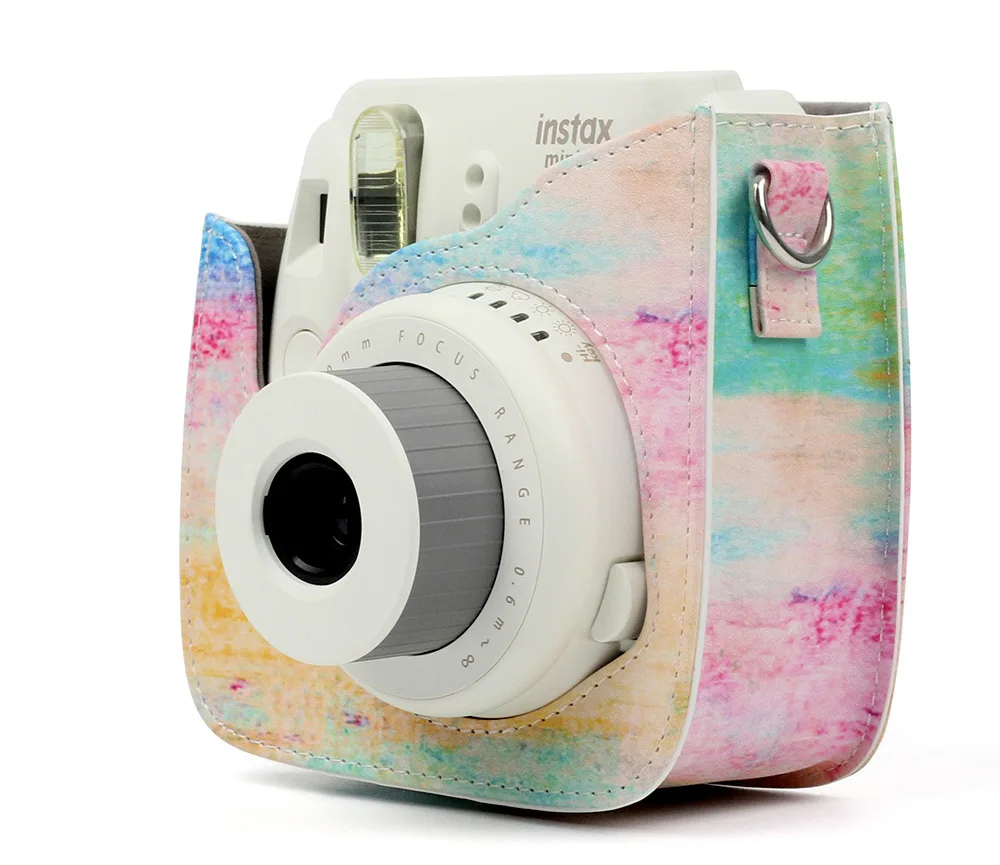 Cena Fujifilm Instax Mini 9 8 8 + akcesoria do kamery artysta oleju farby PU skóra natychmiastowy aparat torba na ramię Protector pokrywy skrzynka etui