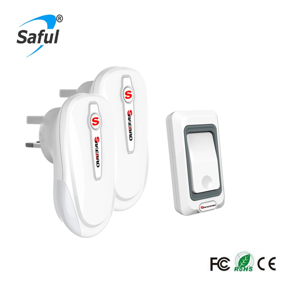 

Waterproof Home Security Wireless Doorbell EU//US/UK/AU plug with 1 Outdoor Transmitter+2 Indoor Receiver Free Shipping