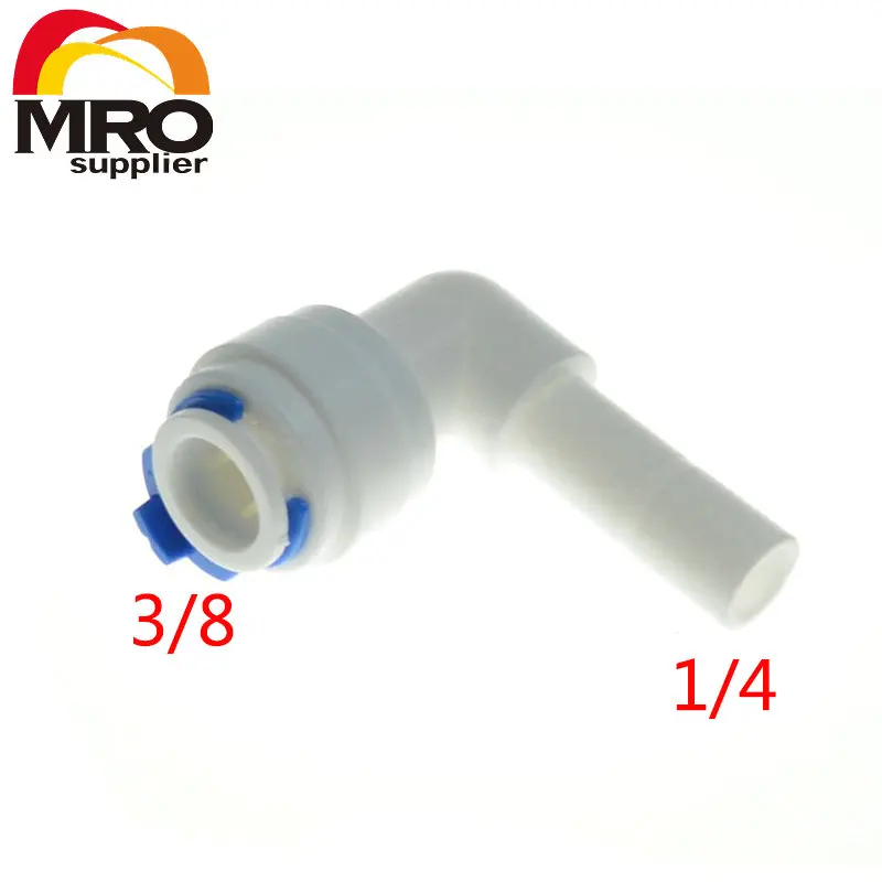 

2Pcs 3/8" OD Hose Quick Connection 1/4" Pipe Elbow Connector RO Water Reverse Osmosis Aquarium System Connector Fitting ST013 D
