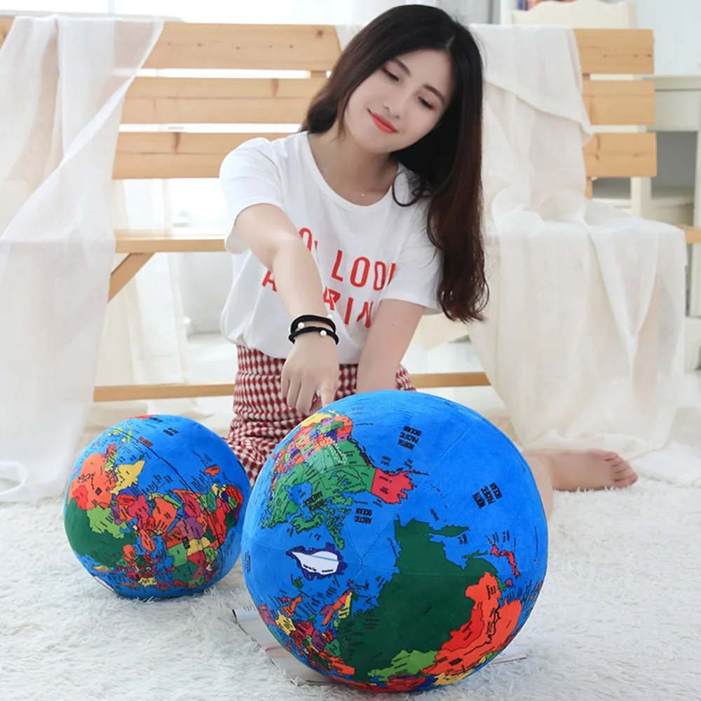 

New Tellurion Plush Toy Terrestrial Globe Doll Soft Stuffed Round Cushion Kid Birthday Gift Prop Toy Home Decor
