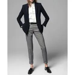 Ограниченная Акция полный Mujer 2 шт. куртка + Штаны Для женщин Дамы Бизнес офисные Смокинги для женихов Повседневная обувь костюм на заказ
