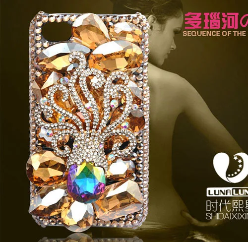 Octopus perfume bottles case for iphone 5/5s 5c 4/4s protective sleeve rhinestone diamond phone shell DIY |