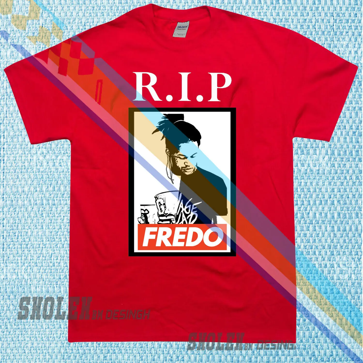 2019 модная Ограниченная Коллекция вдохновленная Fredo Santana Hip Hop R.I.P редкая футболка с