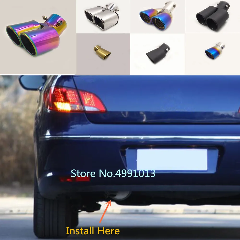 1 шт. глушитель для выхлопной трубы Peugeot 408 2010 2011 2012 | Автомобили и мотоциклы
