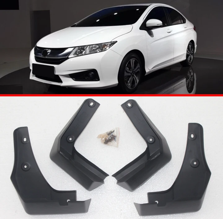 

4Pcs/Set Car Mudflaps Splash Guards Mud Flap Mudguards Fender For Honda City 2014 2015 2016 2017 2018 Car Styling Accessories