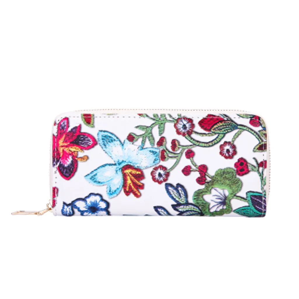 

Women Retro Embroidery Flower Short Wallet Coin Purse Card Holders Handbag new luxury elegant Multi-Function Handbag hot Apr 1