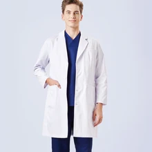 Мужские халаты белые медицинские пальто куртки 3" с длинными рукавами лабораторный магазин красоты салон Формальное лабораторное пальто; костюм; куртка