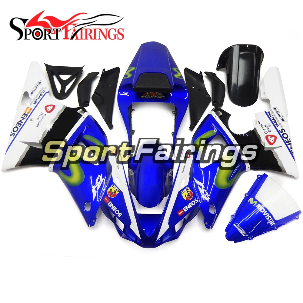 

Fairings Fit For Yamaha R1 00 01 2000 2001 Cowling Injection ABS Plastics Full Motorcycle Fairing YZF1000 Bodywork Blue White