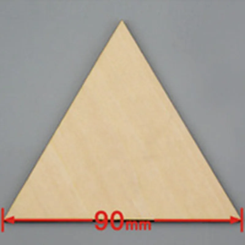 

50pcs/lot Blank unfinished wooden 3 Angle crafts supplies laser cut rustic wood wedding rings ornaments 90mm 017809