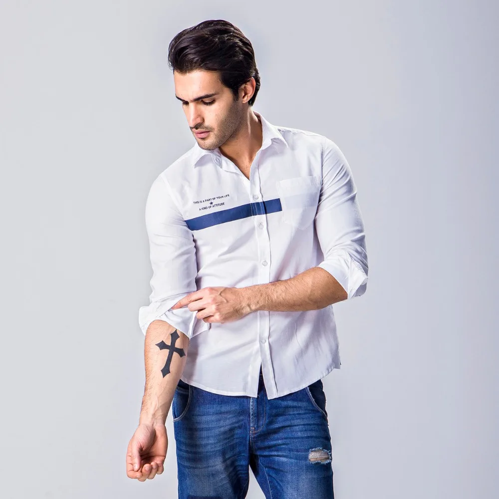 2017 casual font b shirts b font dress male font b mens b font clothing long