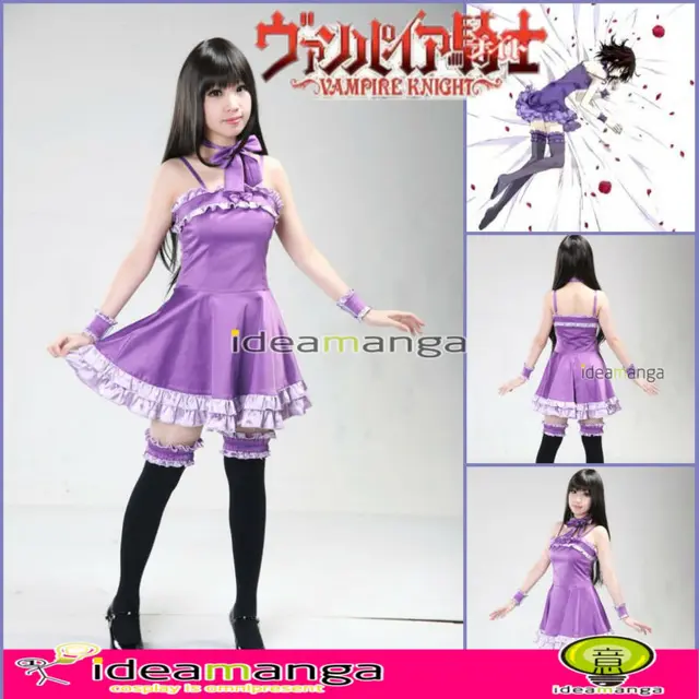 cosplay amime vampire knight girl kuran yuki princess evening dress