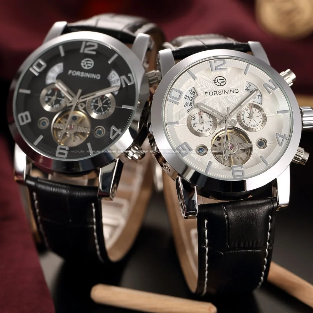 Классические Автоматические механические часы Tourbillon чехол из нержавеющей стали