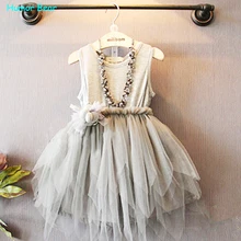 Humor Bear Summer Baby Girl Toddler Lace Clothing Dress For Infant Floral Princess Dress Children s