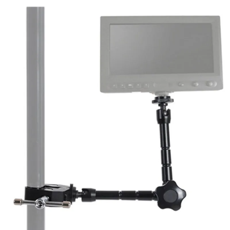 

7 or 11 Inch Adjustable Articulating Magic Arm + Super Clamp Crab Clip For Camcorder LCD Monitor LED Light DSLR Camera