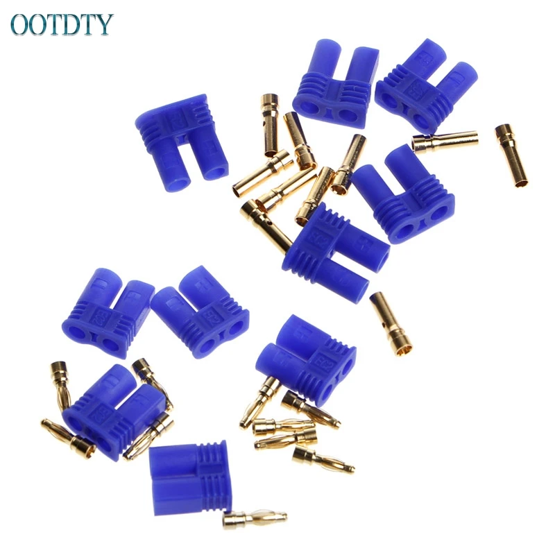 

1Set EC2 2.0mm RC Lipo Battery Connector Gold Bullet Banana Plug Male&Female #046