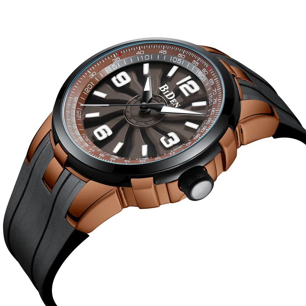 

BIDEN Men Watch Top Brand Luxury Military Sport Male Clock Fashion Rubber Mens Business Quartz Wrist Watches Relogio Masculino