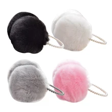 Популярные модные наушники из кроличьего меха, наушники для ушей, теплые наушники для ушей, зимние уличные женские рождественские подарки