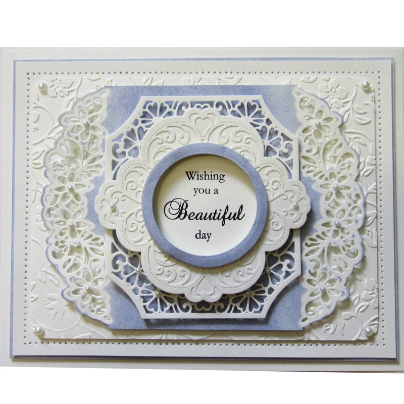 

Flower Lace Edge Border Frame Metal Cutting Dies Stencil for DIY Scrapbooking Embossing Valentine Decoration Card Crafts Die Cut