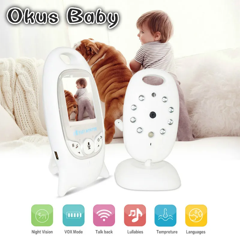 

Baby Sleeping Monitor Color Video Wireless with camera baby electronic Security 2 Talk Nigh Vision IR LED Temperature Monitoring