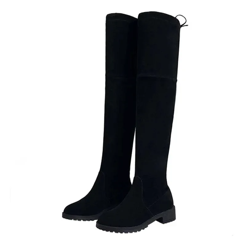 

2018 new women shoes woman boots winter over the knee boots thin high heels shoes sexy lace up female boot