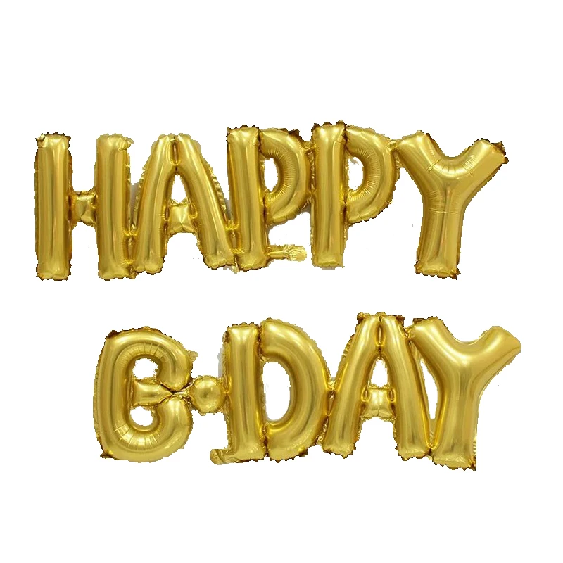 

Aluminum film happy birthday balloon happy bday party decoration baby party decoration