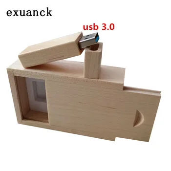 

exuanck Wedding photography gift usb 3.0 pen drive costoms logo 4-64GB wood usb flash drive/U disk (over 10 pcs free logo)