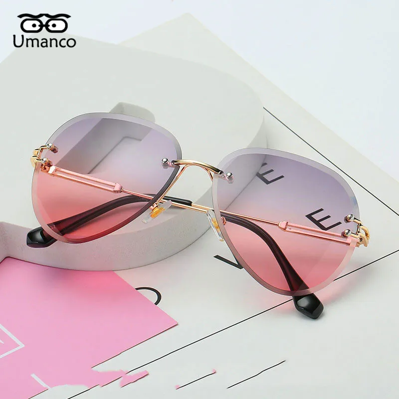 Umanco, современные солнцезащитные очки для женщин и мужчин, солнцезащитные очки с градиентом, модные очки для путешествий, вождения, подарки для девушек, UV400 - Цвет линз: 06