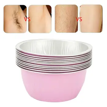 

10pcs Hair Removal Tool Container Golden Aluminum Foil Bowl Wax Bean Melting Wax Bowl