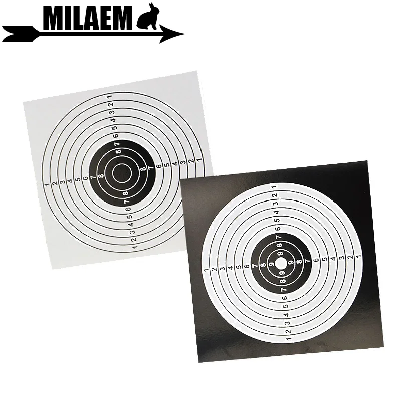 

50 Pcs Archery Target Papers 14x14CM Hunting Thick Cardboards Full Ring Outdoor Practice Archery Accessory