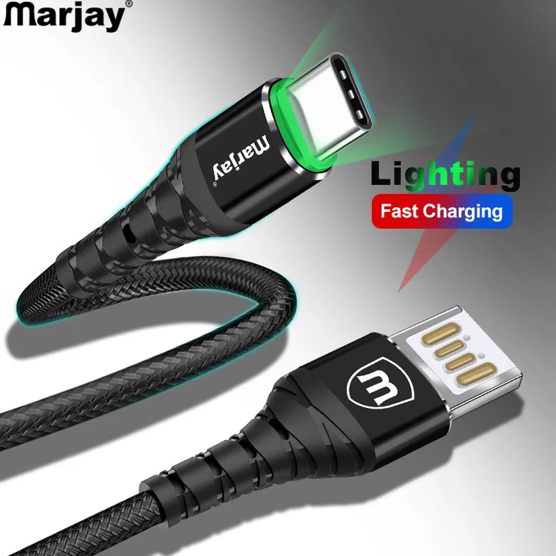

Marjay USB Type C Cable for Samsung A70 Fast Charging Double-sided Cable for Xiaomi Redmi Note 7 USB-C Cable for Huawei P30 Pro