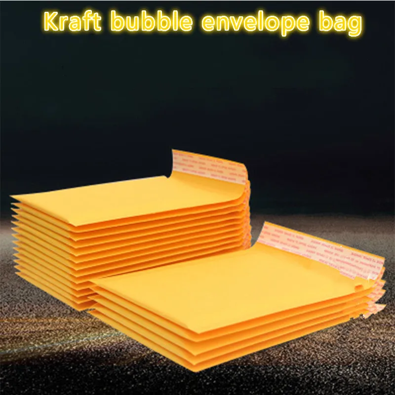 

10 PCS/lot Kraft Paper Bubble cd window Envelopes Bags Mailers Padded Shipping Envelope With Bubble Mailing Business Supplies