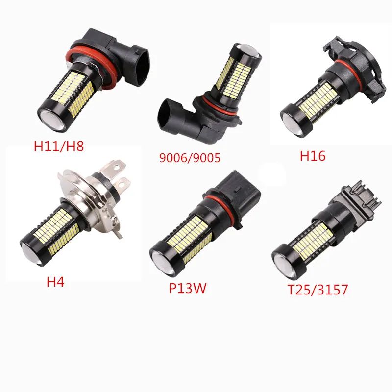 1pc H4 Led H11 H8 9005 HB3 9006 HB4 H16 P13W T25 3157 Car Bulbs Auto