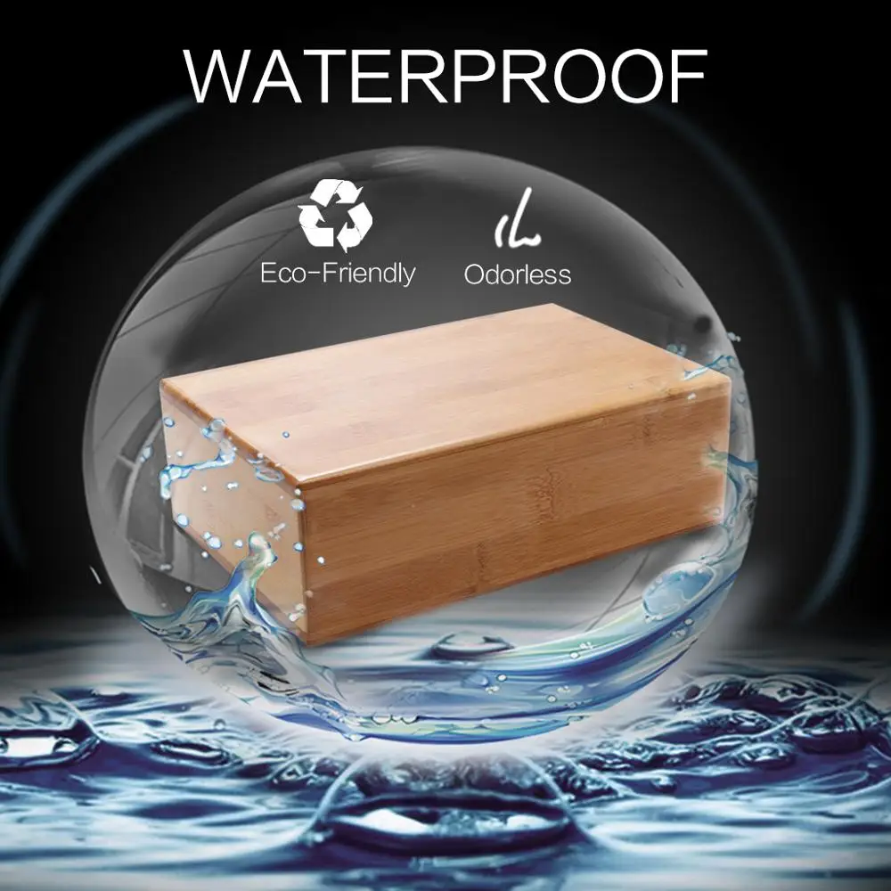 Natural Bamboo Yoga Brick Block Aid  Rectangular Sport Equitment Tool For Fitness Gym Exercise Training (3)