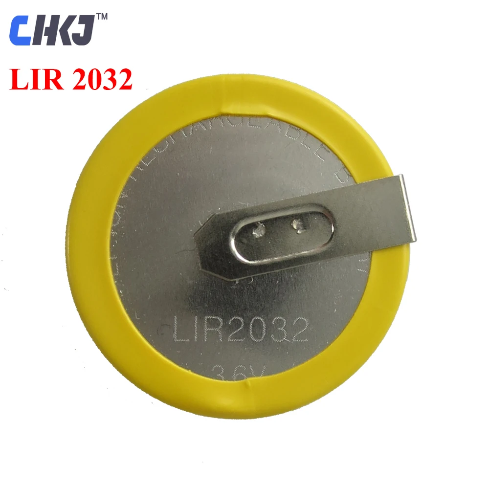 CHKJ 5pcs lot LIR2032 3.6V Rechargeble Battery For BMW Remote Key Locksmith Tool Supplies Free Shipping