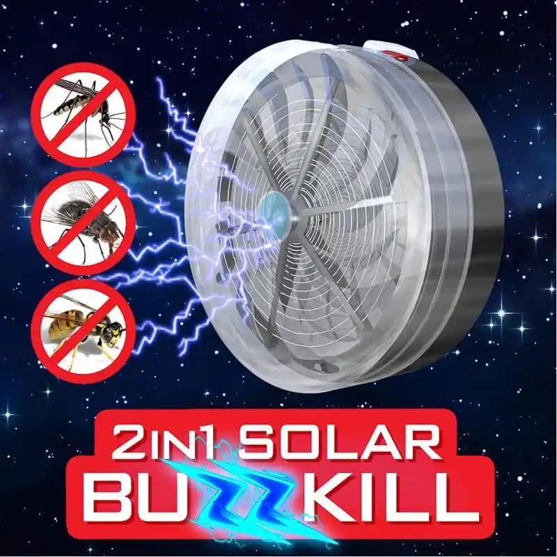 2 в 1 Солнечный Buzz Kill UV Licht муха насекомых ошибка кружка лампа туис keuken Nieuwste потрясающий Verlichting Unieke Zapper Buzz Killer - изображение