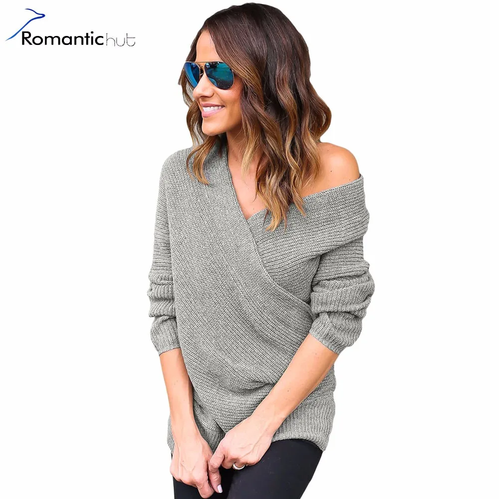 Gray-Wrap-Front-V-Neck-Ribbed-Long-Sleeve-Sweater-LC27650-11-1