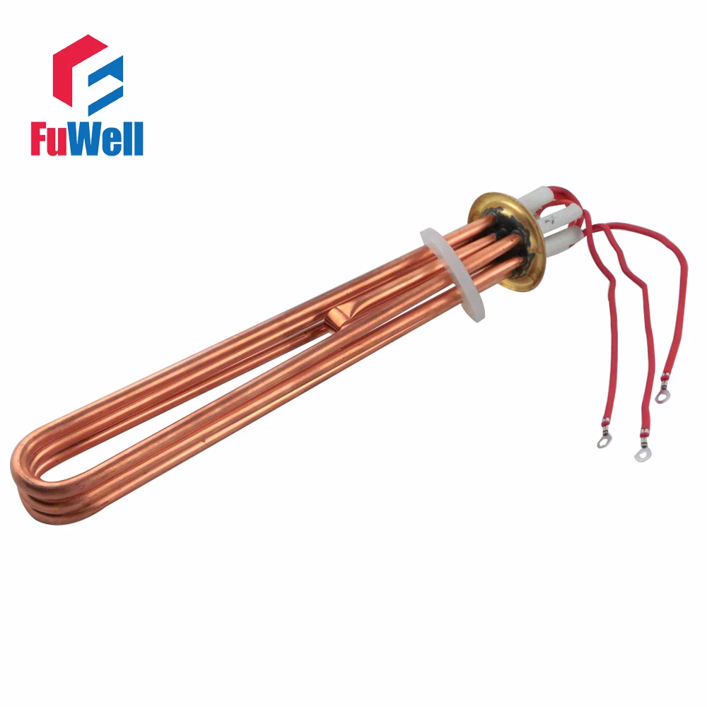 

Red Copper 380V 6KW 260mm Tube Length Electric Water Heating Element Thickened Heating Tube Heater