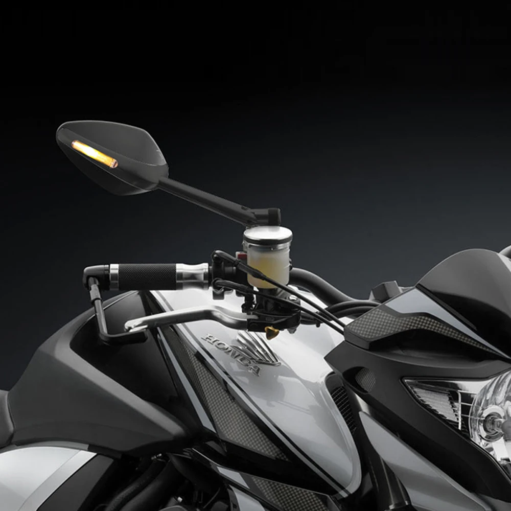 

Motorcycle side mirror Aluminium CNC Rearview & Turn Signal LED Light For VELOCE NAKED Benelli Hyosung Honda suzuki kawasaki KTM