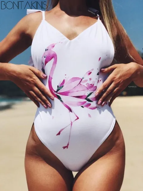{Excellent|Wonderfull|Very Good|Very Recommended} Bonitakinis 2019 Swimsuit Lady Bikini Flamingo side Swimswear Lady One Piece Bodysuit Bathing Suits Beachwear Special Price