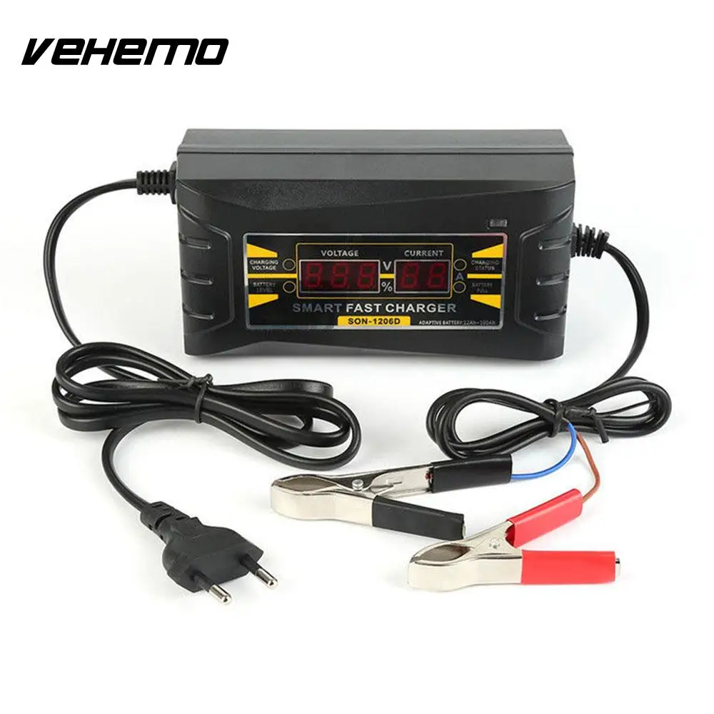 Vehemo 12V/6A Chargers Car Battery Charger Automatic Battery Charger Battery Automobile Intelligent Battery Automatic Vehemo 12V/6A Chargers Car Battery Charger Automatic Battery Charger Battery Automobile Intelligent Battery Automatic