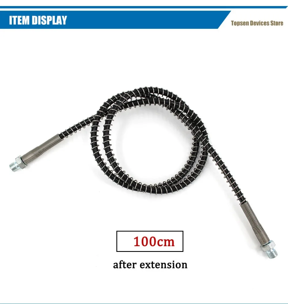 100 см длинный шланг высокого давления с пружинным обернутым M10x1 наружная резьба PCP пневматическая Пневматика воздушный заправка насос