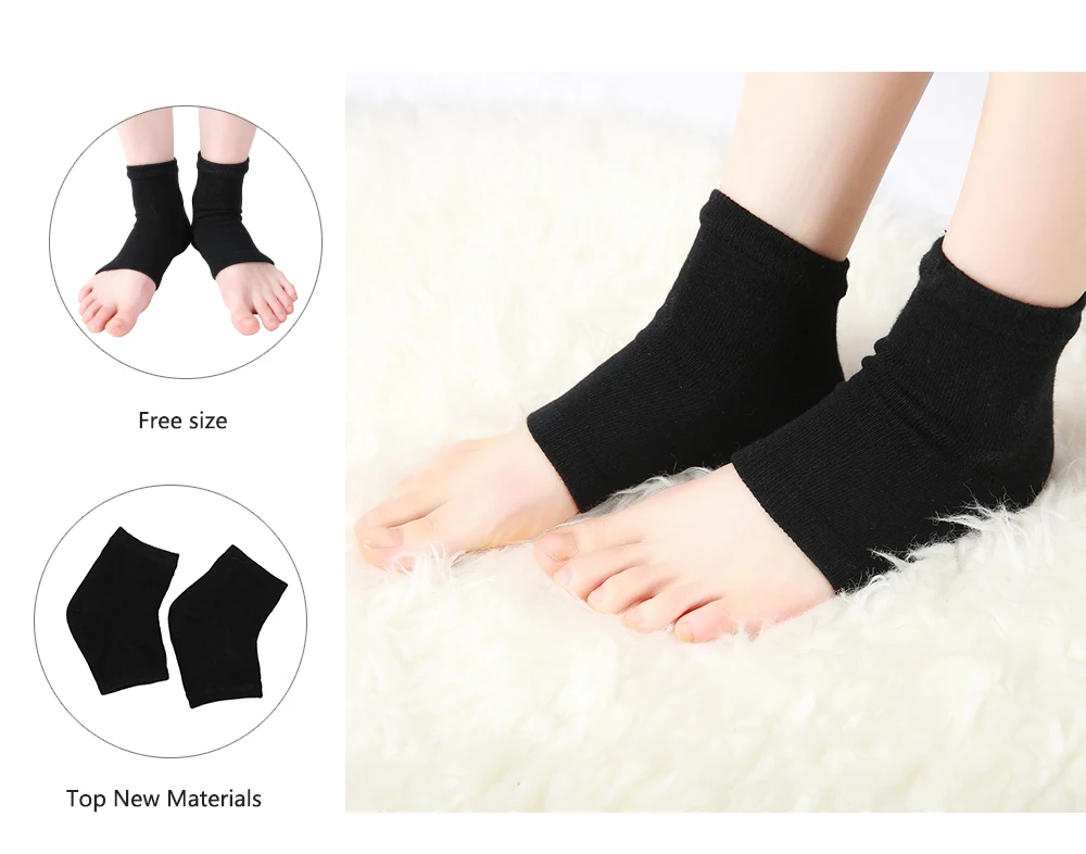 Многоразовые Pro пятки носки Увлажняющий Спа-гель гладкие носки для ступней с трещинами кожи протектор боли массаж ног увлажняющие носки