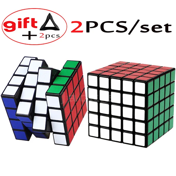 SS DP ER SIJMS WJMS 2 шт./компл. 4*4 5*5 Рубика от ShengShou размером кубики Профессиональный Скорость 4x4x4 5x5 слоев неокуб двумя держателями кубик Megico подставки в качестве подарка - Цвет: SS DP ER SIJMS WJMS