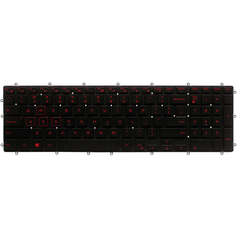  New US laptop keyboard for Dell Inspiron 7567 7566 7577 7587 7570 7580 keyboard layout blue/red/whi